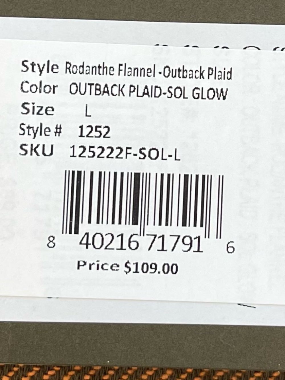Howler Bros Men's L Outback Plaid Roadanthe Flannel Button Up Sol Glow NWT - Picture 15 of 16
